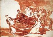 Francisco Goya Drawing for Disparate feminino painting